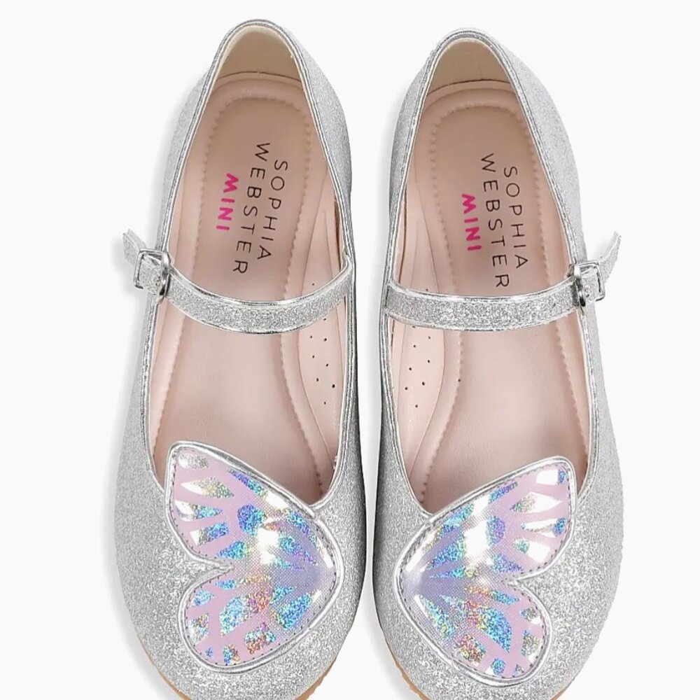 Girls Size 21 - Sophia Webster - Little Girl's & Girl's Butterfly Metallic Flats